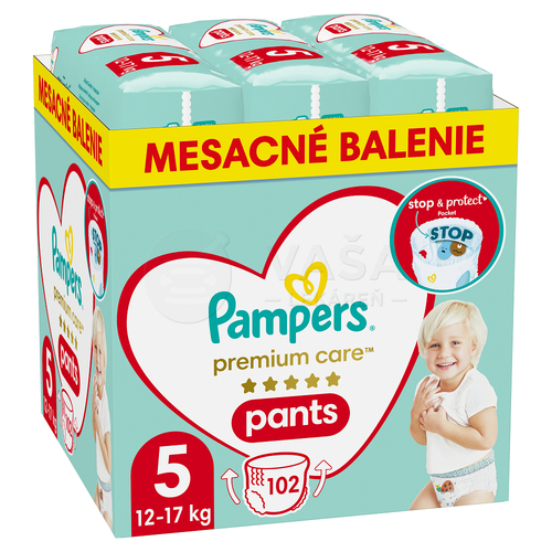 Pampers Premium Care Pants 5 Detské plienkové nohavičky (12-17 kg)
