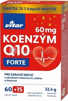 Vitar Koenzým Q10 Forte 60 mg (Darček)