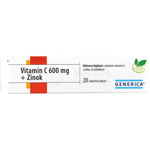 GENERICA Vitamín C 600 mg + Zinok