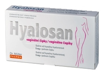 Dr. Müller Hylosan Vaginálne čapíky s kyselinou hyalurónovou