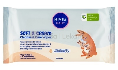 Nivea Baby Soft &amp; Cream Čistiace a ošetrujúce obrúsky