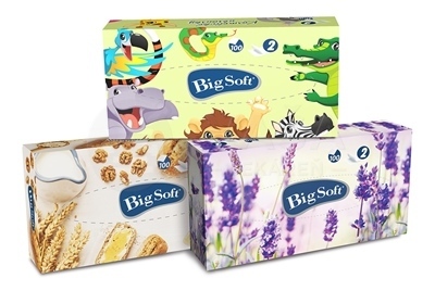 Hyg.vrec.big Soft Deluxe box 100ks 2-vrst. xxx
