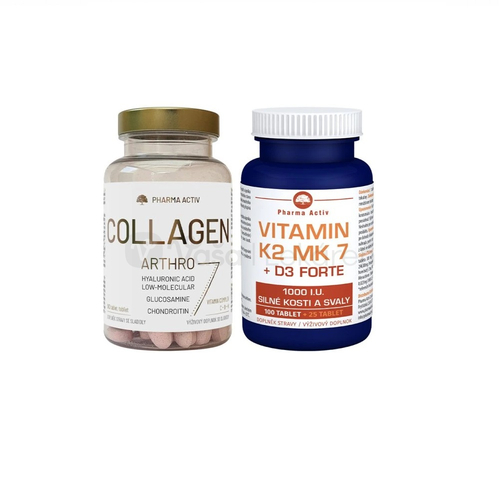Pharma Activ Collagen Arthro + Vitamín K2+D3 Forte (Akciové balenie)