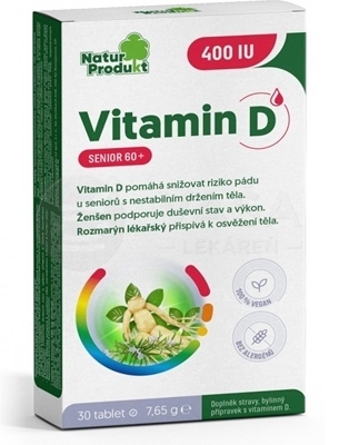 NaturProdukt Vitamín D Senior 60+ so ženšenom a rozmarínom
