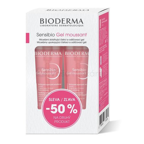 Bioderma Sensibio Jemný čistiaci a odličovací gél (Výhodné duo balenie)