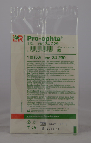 Pro-Ophta Očné krytie S, veľké (7,8 x 11,4 cm)