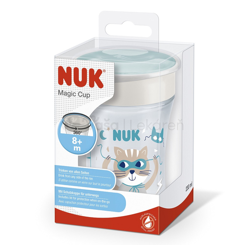 NUK Magic Cup Hrnček s viečkom, 230 ml, rôzne vzory