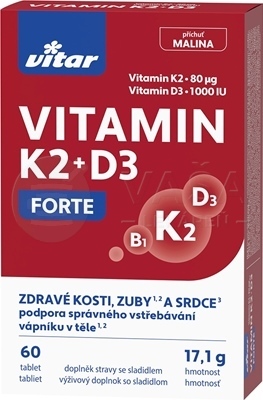 Vitar Vitamín K2 + D3 Forte