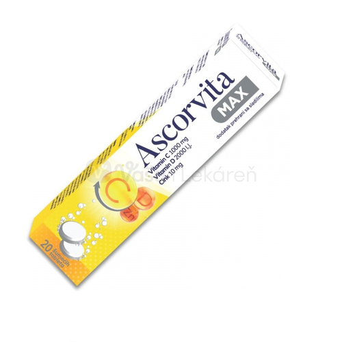 Ascorvita MAX (Vitamín C + Vitamín D + Zinok)