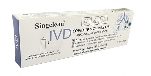 Singclean Antigénový rýchlotest COVID-19 &amp; Chrípka typu A/B