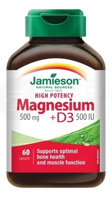 Jamieson Horčík 500 mg + Vitamín D3 500 IU
