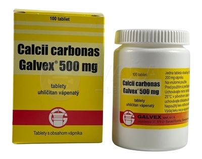 Galvex Calcii Carbonas (Kalciové tablety) 500 mg