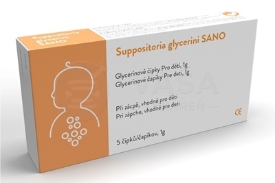 Suppositoria Glycerini SANO 1g (Glycerínové čapíky pre deti)