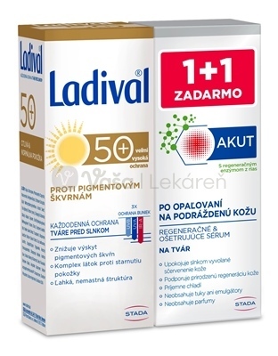 Ladival Anti-spot SPF50+ a Akut Face Serum (Set prípravkov)