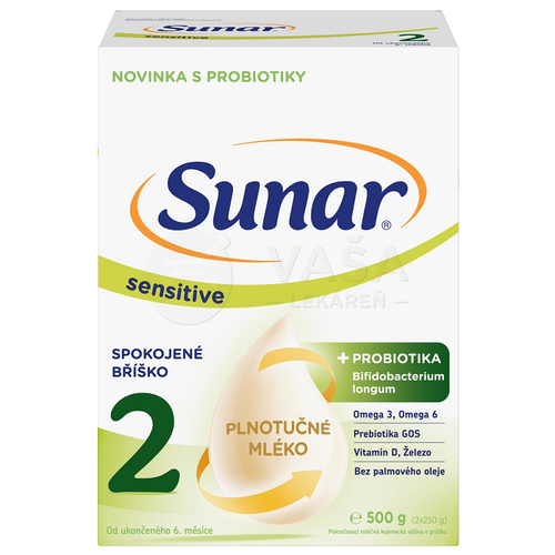 Sunar Sensitive 2 MULTIPACK Následná mliečna výživa (od ukončeného 6. mesiaca)