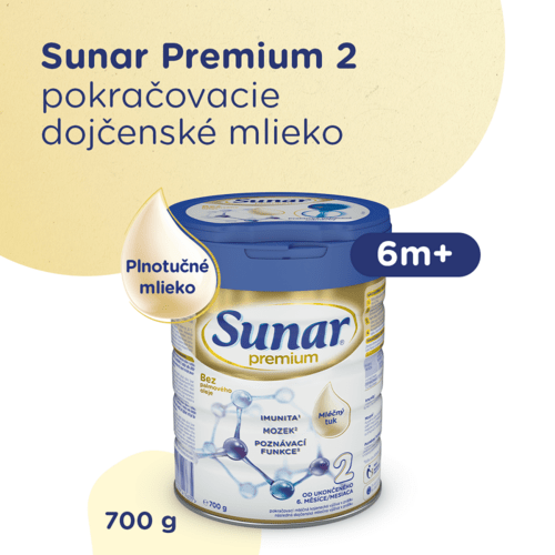 Sunar Premium 2 Multipack Pokračovacie dojčenské mlieko (od ukončeného 6. mesiaca)