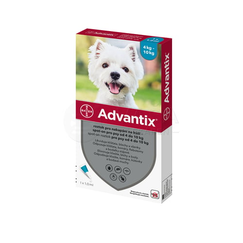 Advantix Spot-on pre psy od 4 do 10 kg