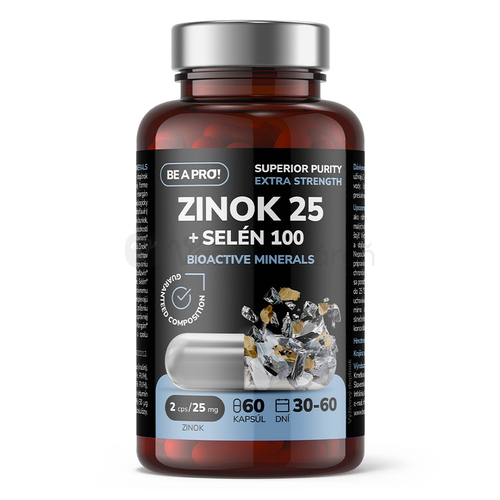 Be a Pro! Zinok 25 + Selén 100 Bioactive Minerals