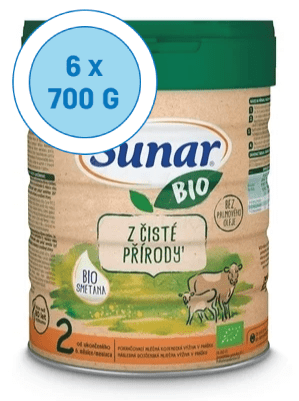 Sunar BIO 2 Multipack Pokračovacie dojčenské mlieko (od ukončeného 6. mesiaca)