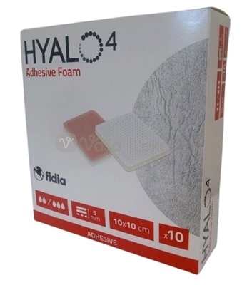 Hyalo4 Adhesive Foam Border Silikónové adhezívne penové krytie s okrajmi (10 x 10 cm)