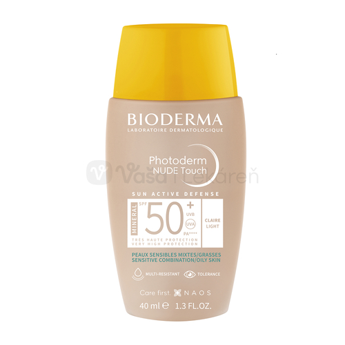 Bioderma Photoderm NUDE Touch tónovací svetlý fluid na opaľovanie SPF50+