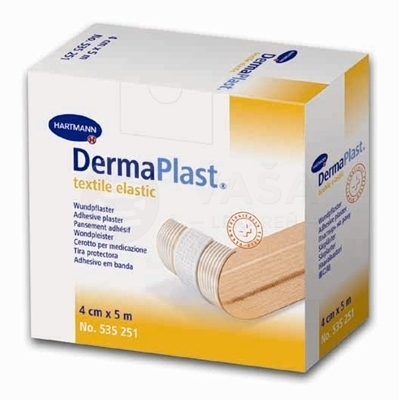 DermaPlast Textile Elastic Elastická náplasť na rany z textilnej tkaniny (8 cm x 5 m)