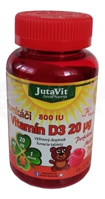 JutaVit Gumkáči Vitamín D3 20 mcg Kids