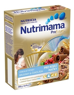 Nutrimama Profutura Cereálne tyčinky Brusnice &amp; Čokoláda