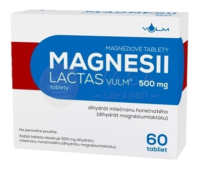 VULM Magnesii lactas (Magnéziové tablety) 500 mg