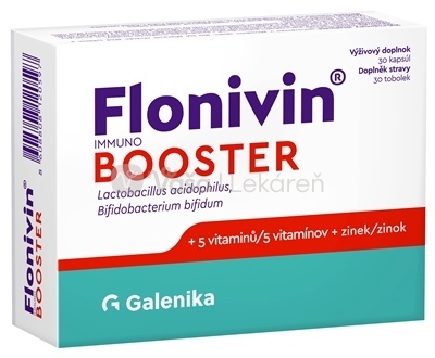 Galenika Flonivin IMMUNO BOOSTER (Prospešné baktérie + 5 vitamínov + Zinok)