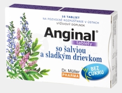Dr. Müller Anginal so šalviou a sladkým drievkom (pri nachladnutí)