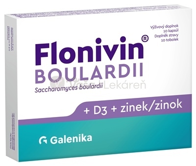 Galenika Flonivin BOULARDII (Saccharomyces boulardii + Vitamín D3 + Zinok)
