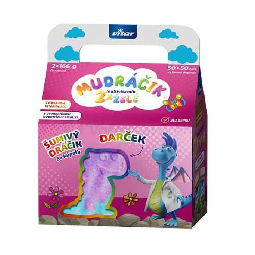 Vitar MUDRÁČIK Multivitamín želé Dievča (Duopack + darček)