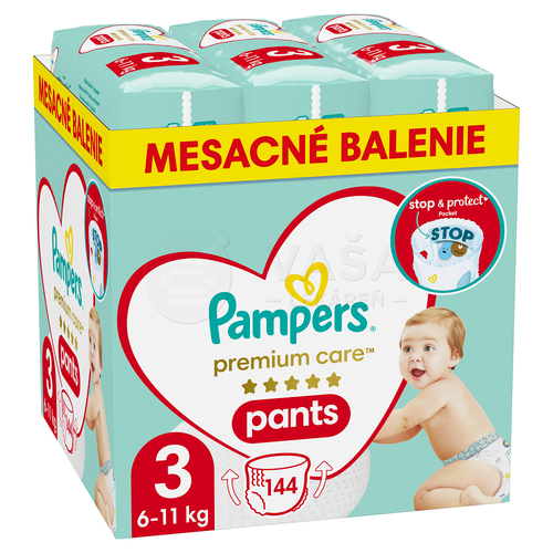Pampers Premium Care Pants 3 Detské plienkové nohavičky (6-11 kg)