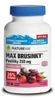 Naturevia Max Brusnice Pastilky 250 mg