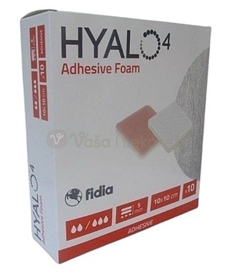 Hyalo4 Adhesive Foam Silikónové adhezívne penové krytie bez okrajov (10 x 10 cm)