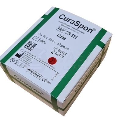 CuraSpon Cube CS-310 želatínové hemostatikum