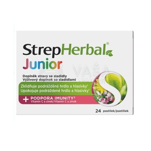 StrepHerbal Junior s vitamínom C a zinkom