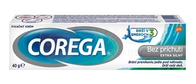 Corega Extra silný fixačný krém na zubné protézy (bez príchuti)