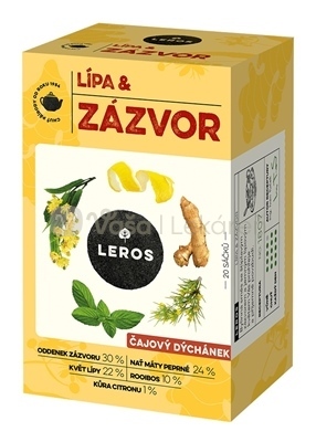 Leros Bylinný čaj Čajová chvíľka Lipa &amp; Zázvor