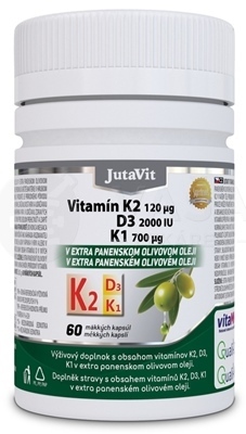 JutaVit Vitamín K2 120 mcg, D3 2000 IU, K1 700 mcg