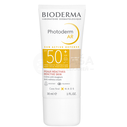 Bioderma Photoderm AR tónovaný veľmi svetlý krém na opaľovanie  na citlivú a reaktívnu pleť SPF50+