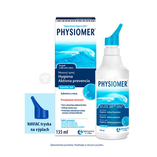 Physiomer Gentle Jet Izotonický nosový sprej s obsahom morskej vody
