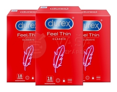 DUREX Feel Thin Classic Kondóm (Výhodné balenie 2+1)