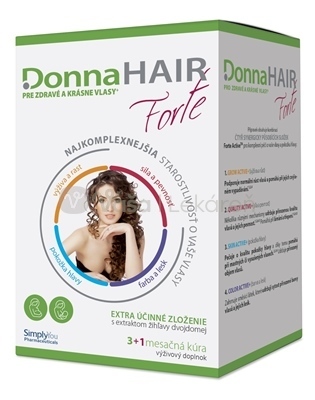 DonnaHair Forte (3 mesačná kúra) + Donna Hair Forte (mesačná kúra)