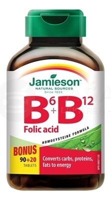 Jamieson Vitamíny B6, B12 + Kyselina listová