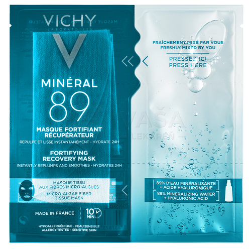 Vichy Minéral 89 Hyaluron Booster Posilňujúca a obnovujúca pleťová maska