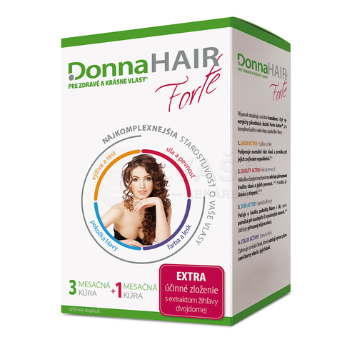 DonnaHair Forte (3 mesačná kúra) + Donna Hair Forte (mesačná kúra)