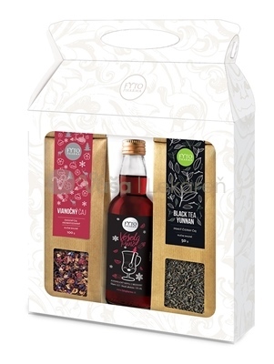 Fyto Vianočná darčeková kazeta so sypanými čajmi a punčom