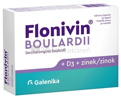 Galenika Flonivin BOULARDII (Saccharomyces boulardii + Vitamín D3 + Zinok)